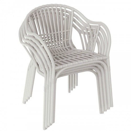 Sillón AMALFI, apilable, polipropileno gris pálido