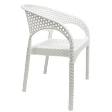 Sillón CALVIN, apilable, polipropileno blanco
