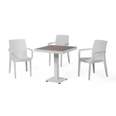 Sillón GLADY, apilable, polipropileno blanco