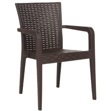 Sillón JAZMIN, apilable, polipropileno marrón chocolate