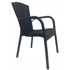 Sillón NESTOR, apilable, polipropileno antracita