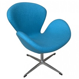 Sillón SW, tapizado en tejido cachemira turquesa 34