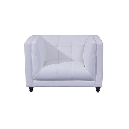 Sillón LEWIS, similpiel blanca