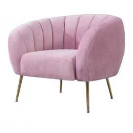 Sillón SIRET, tapizado velvet rosa 201