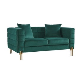 Sofá LARIOS, 2 plazas, tejido velvet verde oscuro 42