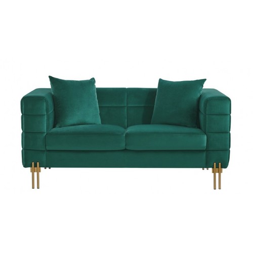 Sofá LARIOS, 2 plazas, tejido velvet verde oscuro 42