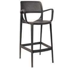 Taburete VERDI, polipropileno antracita