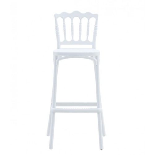 Taburete WEDDING, tratamiento anti UV, polipropileno blanco