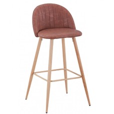 Taburete VELVET NEW, patas metálicas, similpiel vintage cuero 3-2