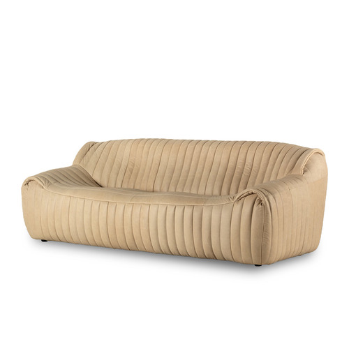 Beige leather sofa Stefan