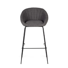 Grey upholstered stools Almer