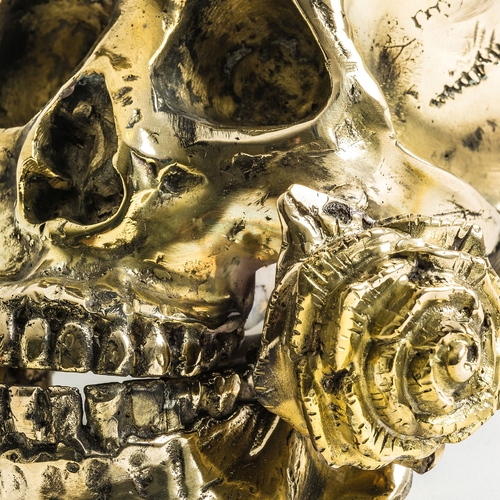 FIGURA DECORATIVA CALAVERA CORONA