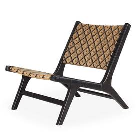 Teak low seats, black Eley