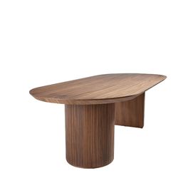 Oval Half Point walnut dining table