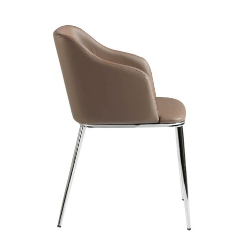 Silla polipiel marrón