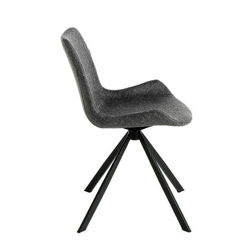 Silla giratoria tela gris oscuro