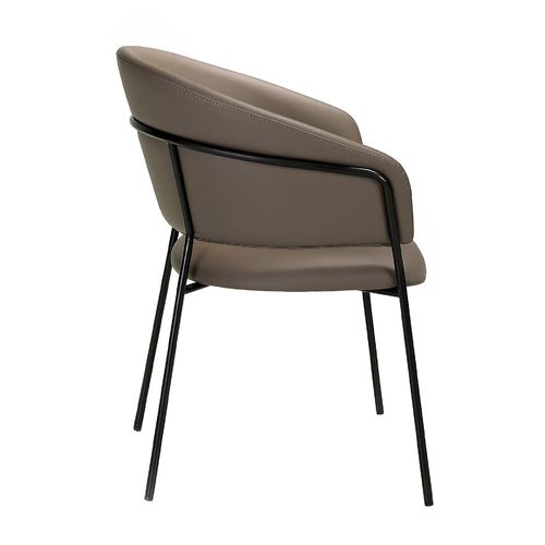 Silla polipiel visón oscuro