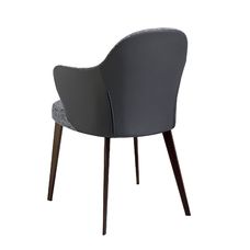 Silla tela y polipiel gris oscuro