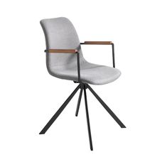 Silla giratoria tela gris oscuro