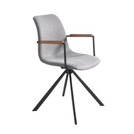Silla giratoria tela gris oscuro