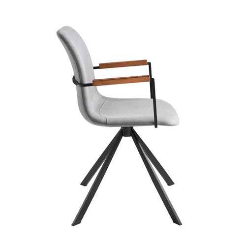 Silla giratoria tela gris oscuro