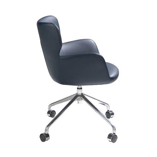 Silla oficina giratoria polipiel azul