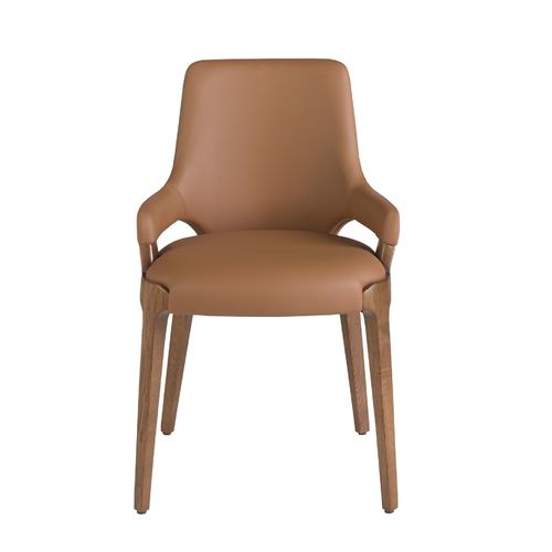 Brown leatherette chair