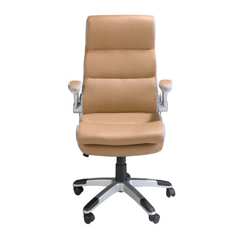 Silla oficina giratoria polipiel marrón