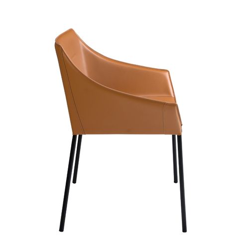 Silla polipiel marrón
