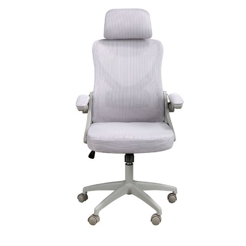 Silla oficina giratoria tela gris