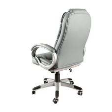 Silla oficina giratoria polipiel gris