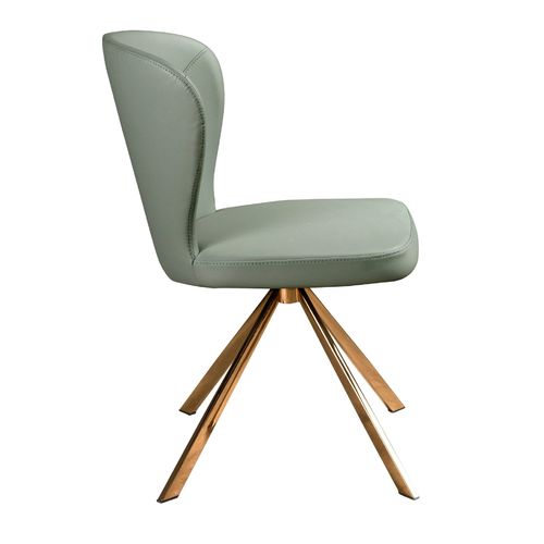 Silla giratoria polipiel verde claro