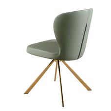 Silla giratoria polipiel verde claro