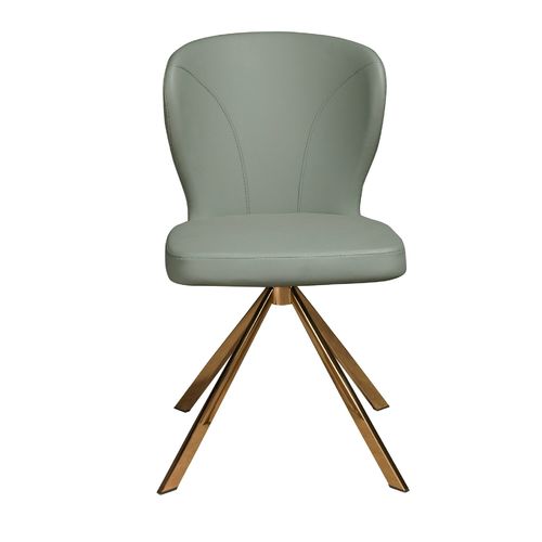 Silla giratoria polipiel verde claro