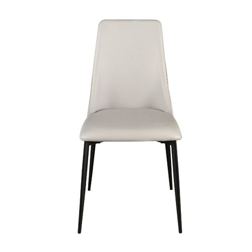 Silla polipiel gris claro