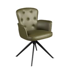 Silla giratoria polipiel verde oscuro