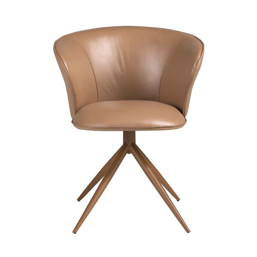 Silla giratoria polipiel camel