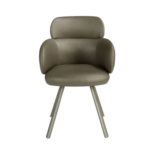 Silla giratoria polipiel verde oliva
