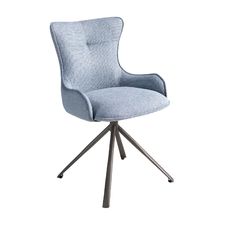 Silla giratoria tela azul