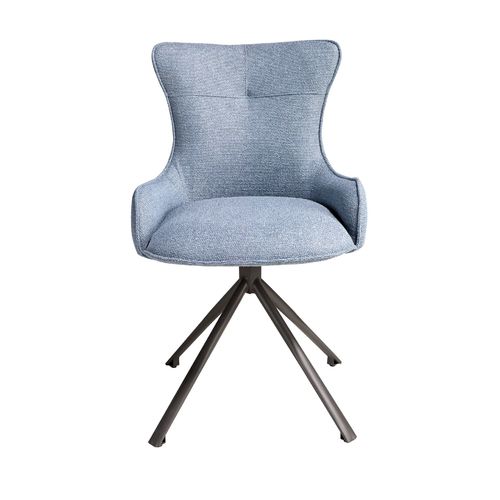 Silla giratoria tela azul