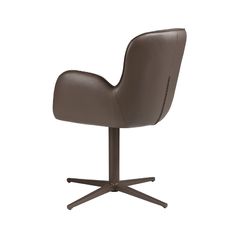 Silla giratoria polipiel marrón chocolate