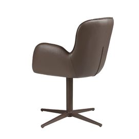Silla giratoria polipiel marrón chocolate