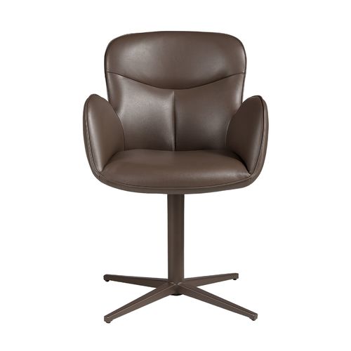 Silla giratoria polipiel marrón chocolate