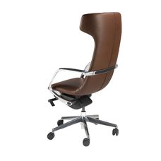Silla oficina giratoria polipiel marrón