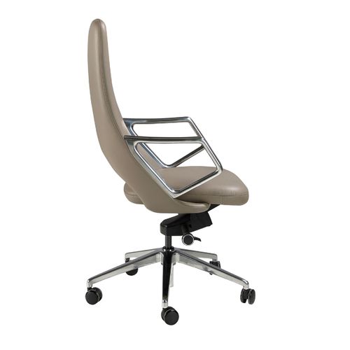 Silla oficina giratoria polipiel gris