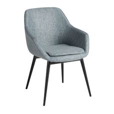 Silla tela azul grisáceo jaspeado