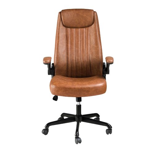 Silla oficina giratoria polipiel marrón