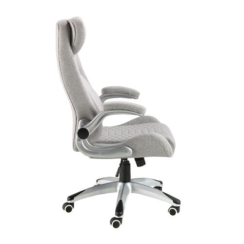 Silla oficina giratoria tela gris