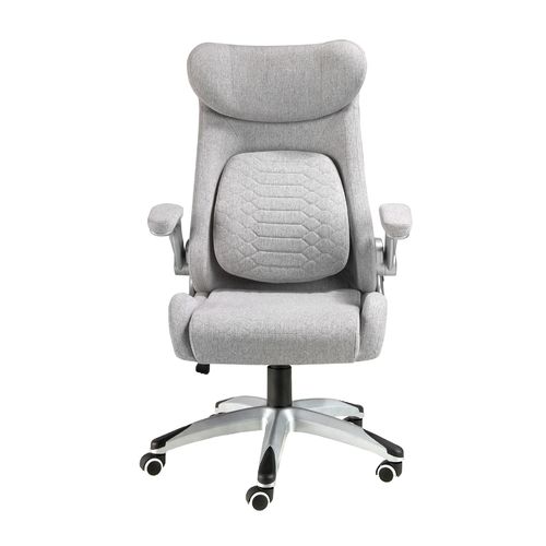 Silla oficina giratoria tela gris