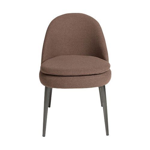 Silla tela marrón oscuro